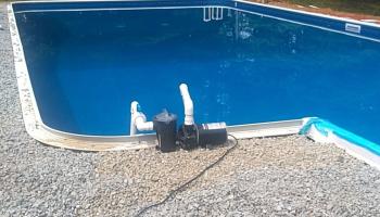 Inground Rough finish before patio and equipment set